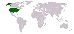 The location of the United States